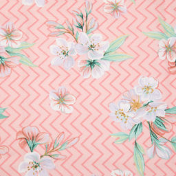 Жасмин, фламинго/зигзаг Фартук Классический 73х84см, ткань - рогожка 186г/м2, хлопок-премиум 100%, с карманом, на завязках (Россия) - Домашняя мода фото 2