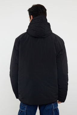 TRENDYOL MAN Erkek Siyah Regular Fit Taslan K?sl?k Parka Mont TMNAW25MO00008 - Trendyolmilla фото 3