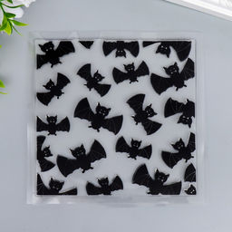 Штамп для творчества силикон "Летучие мышки" 14х14 см