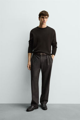 JERSEY REGULAR FIT ALGOD?N / Marr?n oscuro