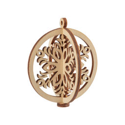 Заготовка для декорирования Mr. Carving КЛ-44 Подвеска объемная Шар фанера d 7 см х 0.3 см 3 снежинка  фото 4