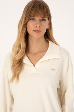 Kad_n Krem Sweatshirt - U.s. polo assn фото 2