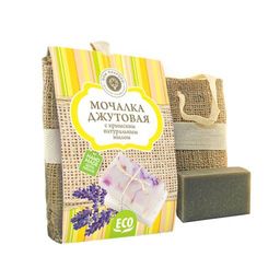 Мочалка джутовая с крымским натуральным мылом САКСКАЯ ГРЯЗЬ - Мануфактура дом природы фото 3
