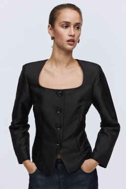 Blazer con escote cuadrado - H&m фото 2