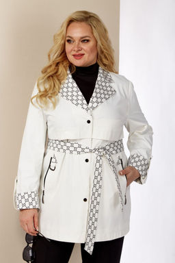 Плащ SHETTI 2123 белый  фото 2