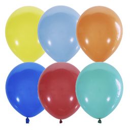 Цена за 6 шт.Шарик воздушный Latex Occidental 12", 30см "Пастель ассорти" (100635, 761492) МЕКСИКА