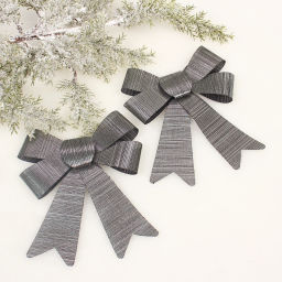 Цена за 2 шт. Бант на ёлку "Элегант" 13*18 см (набор 2 шт), Черная ночь