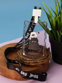 Футляр для карт на ленте ПО ПЛАНУ. "Сat under the bucket", transparent