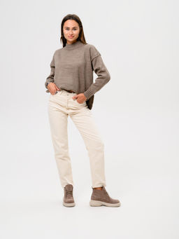 Ботинки 308.927be. капучино замша/Байка