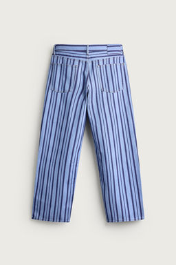 PANTAL?N STRAIGHT FIT RAYAS / Azul