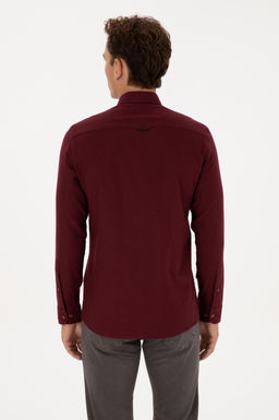 Erkek Bordo Uzun Kollu Basic G_mlek