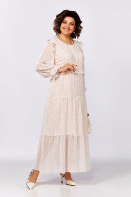 Платье LADY SECRET 25301 пудра/горох