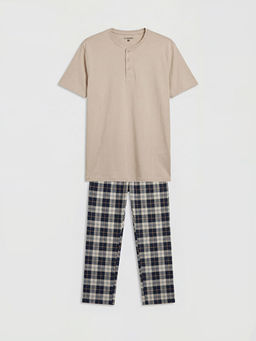 Пижама мужская Standart Kalip Ekose Pijama Takım