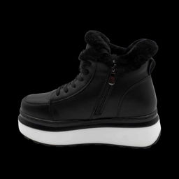 Ботинки из натуральной кожи на меху MZ0122-3 черные