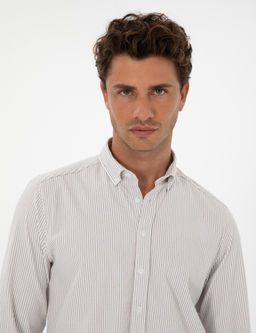 Vizon Slim Fit _izgili Slim Fit G_mlek - Pierre cardin фото 2