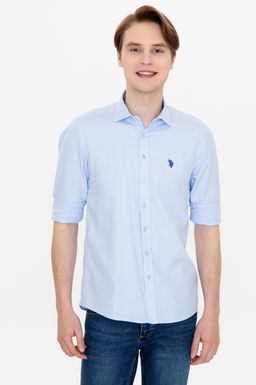 U. S. Polo Assn Мужская голубая рубашка с длинным рукавом - U.s. polo assn фото 2