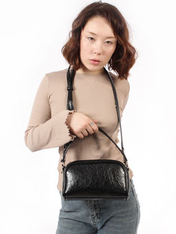 LACCOMA сумка Лаура-черный эко кожа хлопок  фото 8