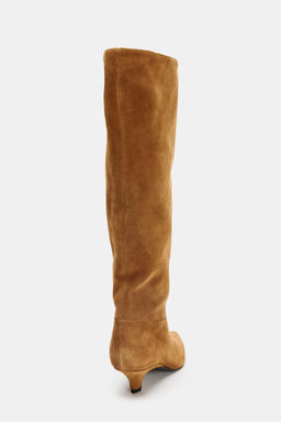 SUEDE HEELED BOOTS - Zara фото 12
