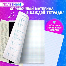 Тетради предметные «Пиксели», 10 предметов, 36 листов, со справочным материалом, обложка из мелованного картона, блок офсет