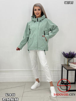 Женская весенняя ветровка с капюшоном