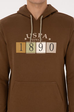 Erkek Regular Fit Kap__onlu Haki Sweatshirt - U.s. polo assn фото 6