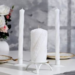Свеча свадебная Слияние в розах 15см белая. Домашний очаг - Simaland фото 2