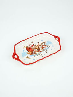 Блюдо новогоднее «Тройка», 23×13×2.5 см, ручная работа