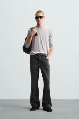 JEANS FLARE FIT ROTOS / Negro - Zara фото 10