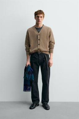 C?RDIGAN CASHMERE AARON LEVINE X ZARA / Marr?n / Topo