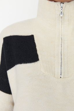 Tas Genis Kal?p Yumusak Dokulu Fermuarl? Triko Kazak TWOAW22KZ0424 - Trendyolmilla фото 4