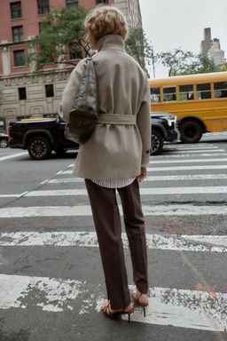 SOFT DOUBLE-POSITION COLLAR COAT - Zara фото 5