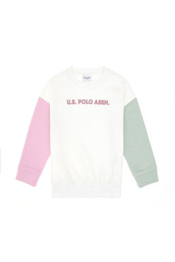 Толстовка цвета экрю для девочки Неожиданная скидка в корзине - U.s. polo assn фото 2