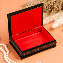 Шкатулка для украшений «Мишки в лесу», 10×14 см, лаковая миниатюра