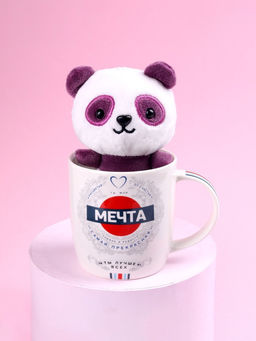 Набор Мечта, мягкая игрушка в кружке, панда, цвета МИКС - Milo toys фото 2