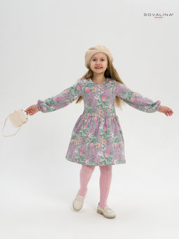 Платье Моана цветы на сером - Sovalina фото 3