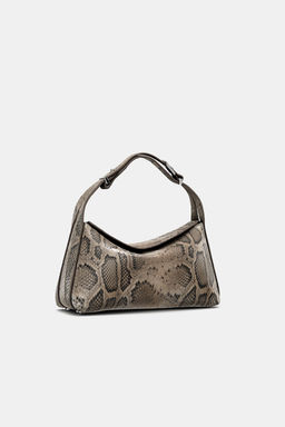 LEATHER ANIMAL PRINT HANDBAG - Zara фото 6