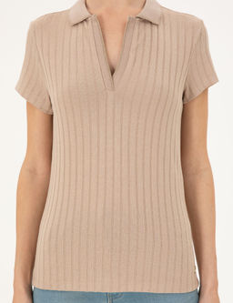 Bej Slim Fit Ti__rt