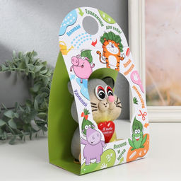 Растущий подарок травка «Кот серый», фигурка для выращивания, МИКС