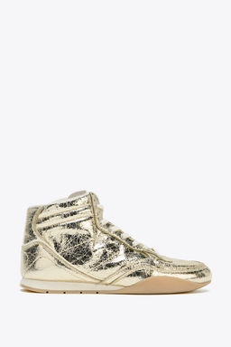 METALLIC-EFFECT HIGH-TOP TRAINERS - Zara фото 2