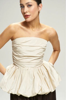 Топ-корсет с баской Ivory