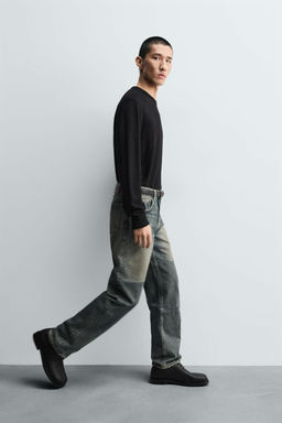 STRAIGHT FIT JEANS WITH SEAMS - Zara фото 4