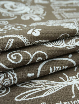 Вафельное полотно Кафе цв.коричневый, ш.1.5м, хлопок-100%, 155гр/м.кв - Купава фото 4