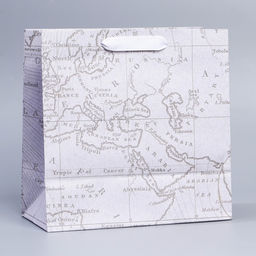 Пакет крафтовый квадратный Весь мир твой, 22 22 11 см - Дарите счастье фото 2