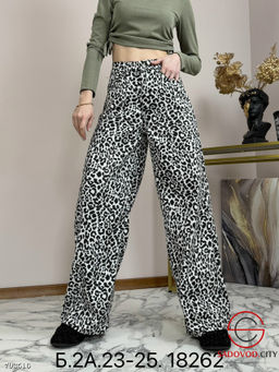 Джинсы Палаццо леопард