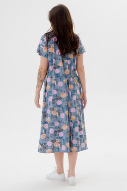 Платье женское из кулирки Миранда астра макси - Амадэль фото 7