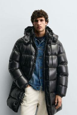 LONG 100% FEATHER PUFFER JACKET - Zara фото 2
