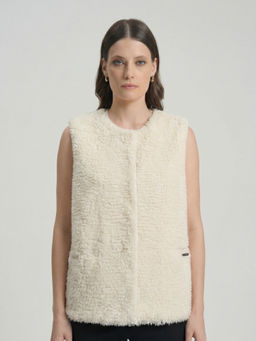 Жилет из кашемира женский 16147 кремовый