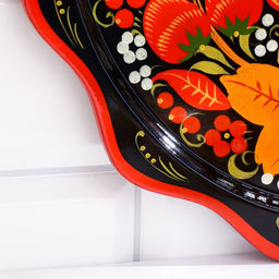 Тарелка «Блинная», дерево, хохлома, d=30