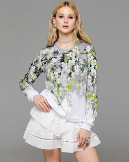 Свитшот с однотонными манжетами SWP055, джемпер - Sahar art lab фото 8