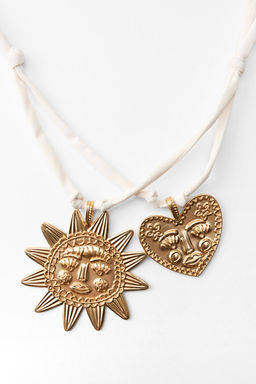 SUN AND HEART DOUBLE NECKLACE - Zara фото 3